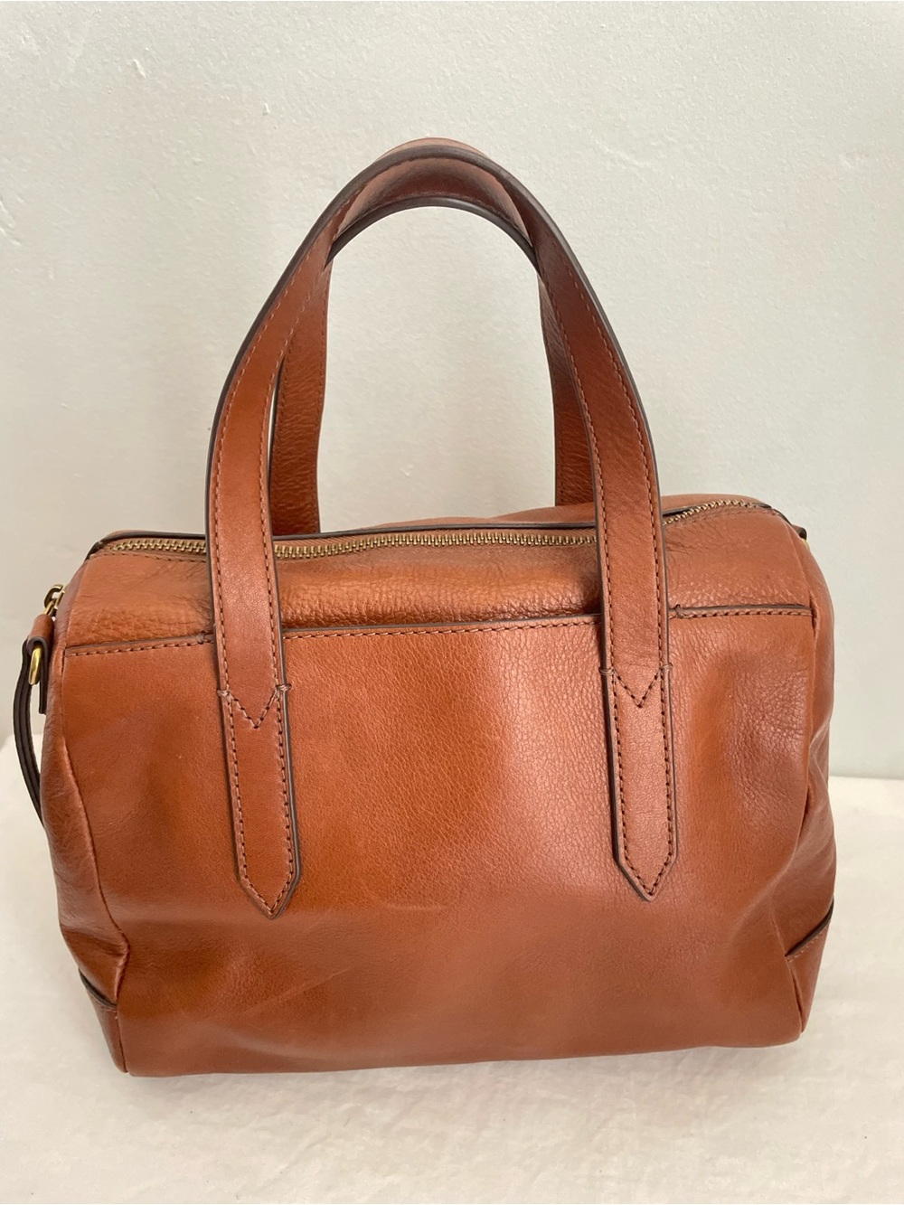 Fossil Sydney Leather Satchel Bag – Medium Brown - Picture 4 of 13